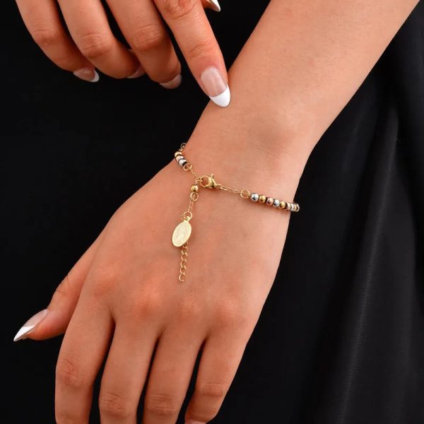 Pulsera De Acero Inoxidable Clásica Y Casual Para Mujer Con Cruz De San Benito - Imagen 2