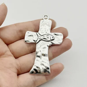 Cruz con Pez, aleación de zinc